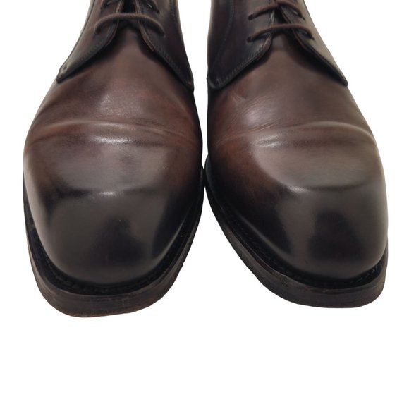Magnanni Seleccion Patina Brown Leather Dress Shoes Men's size 8M Derby Oxfords - Picture 8 of 13